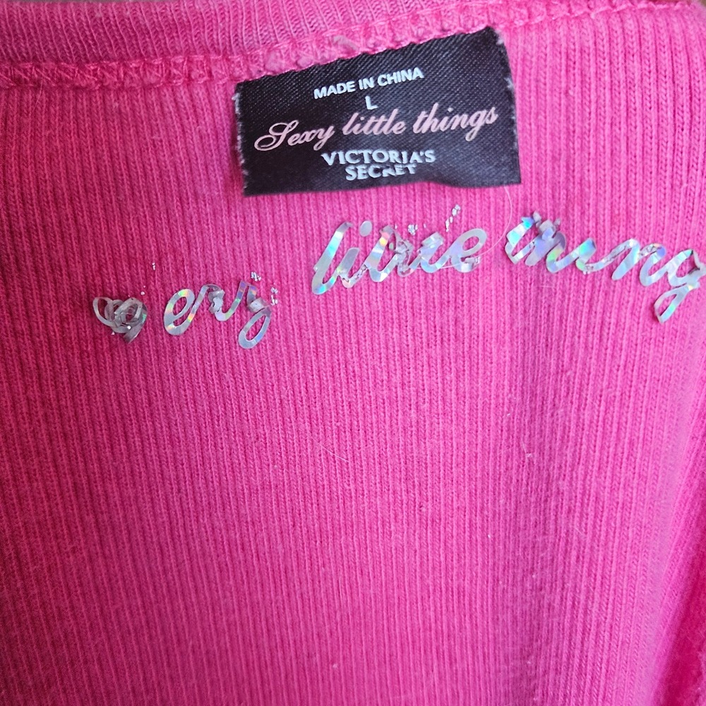 Victoria's Secret Sexy Little Things Pink Rhinestone Tank Top - Picture 5 of 6